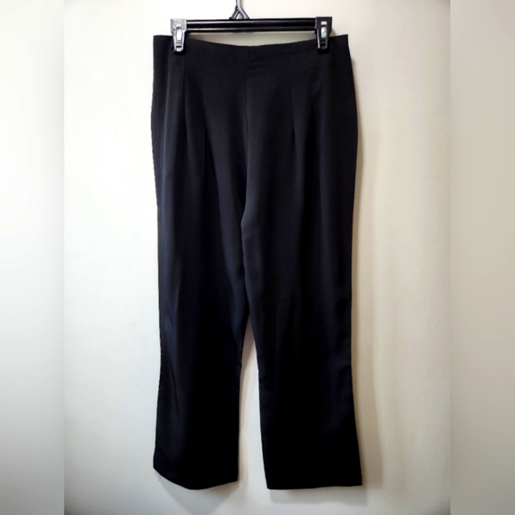 Women's Black Button-Up Wide Leg Business Casual Pants BNWT - Picture 2 of 9